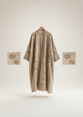 Soft sand embroidered heritage chapan
